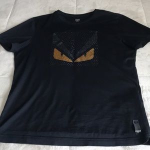 Swarovski crystal fendi t shirt